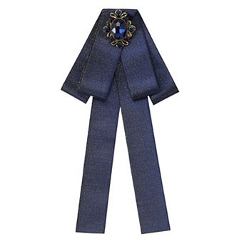 Women's Bowknot Ribbon Bow Brooch Pre-Tied Neck Tie
