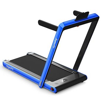Costway Up To 7.5MPH 2.25HP 2 in 1 Dual Display Screen Treadmill Jogging Machine W/APP Control