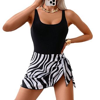 Women's Printed One-Piece Swimsuit Stylish Bathing Suit for the Beach and Pool