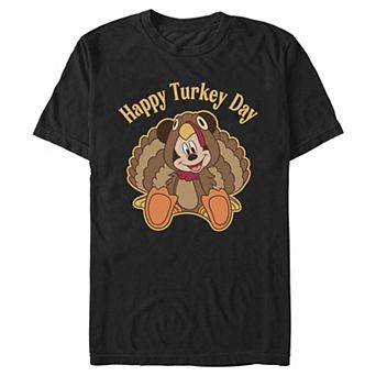 Men's Disney's Mickey Mouse Happy Turkey Day Graphic Tee