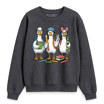 Goose Back to School Sweatshirt, Cute Teacher Student Classroom Sweater