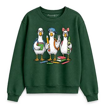 Goose Back to School Sweatshirt, Cute Teacher Student Classroom Sweater