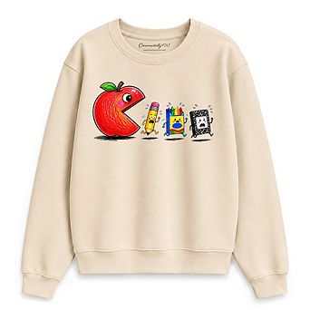 Funny Apple 1st Day of School Sweatshirt, Sweater for Teachers