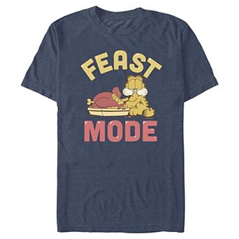 Men's Garfield Feast Mode Thanksgiving Graphic Tee