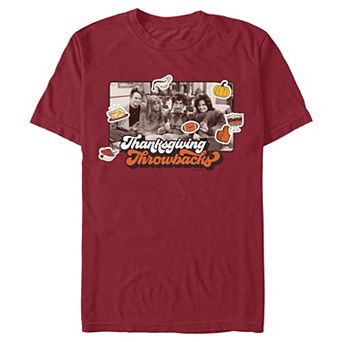 Men's Friends Thanksgiving Throwbacks Graphic Tee