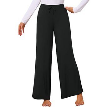 Women Modal Lounge Pants Wide Leg Flowy Pajama Bottoms
