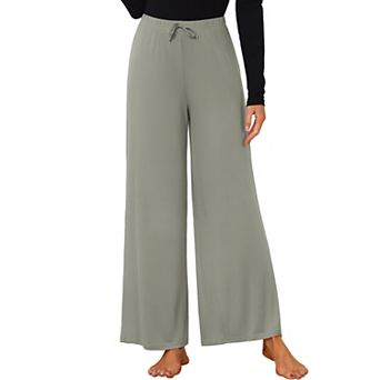 Women Modal Lounge Pants Wide Leg Flowy Pajama Bottoms