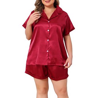 Women's Plus Size Pajama Sets 2 pc Top and Shorts Sets