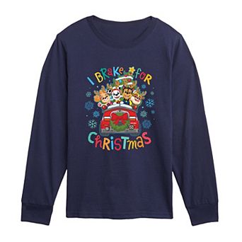 Toddler Boy Paw Patrol I Brake For Christmas Long Sleeve Graphic Tee