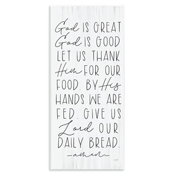 Stupell Home Decor God Is Great & Good Prayer Wall Art