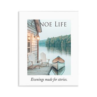 Stupell Home Decor Canoe Life Quote Wall Art