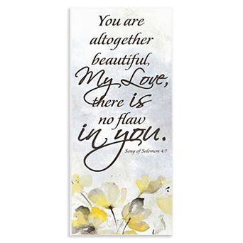 Stupell Home Decor "There Is No Flaw In You" Floral Wall Art