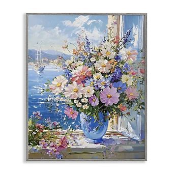Stupell Home Decor Beautiful Bouquet On Ledge Framed Wall Art