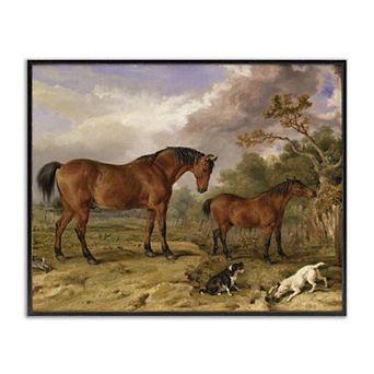 Stupell Home Decor Classic Portrait Of Horses Framed Wall Art