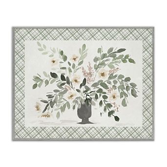Stupell Home Decor Springtime Bouquet On Plaid Framed Wall Art