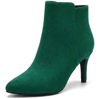 Women's Pointed Toe Stiletto Heel Side Zipper Ankle Booties