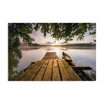 Stupell Home Decor Misty Morning Light On Lake Canvas Wall Art