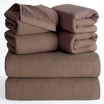 American Soft Linen 6 pc Turkish Cotton Waffle Towel Set
