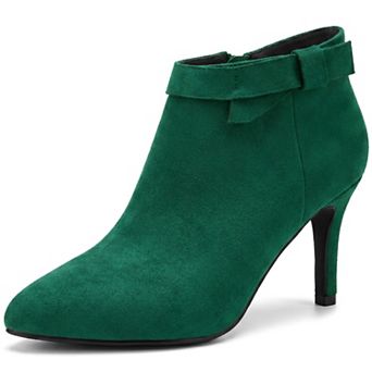 Women's Pointed Toe Zipper Stiletto Heels Ankle Booties
