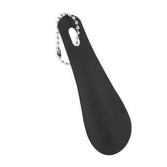 1 pc Long Glossy Finish Metal Shoe Horn Hangable Hole Shoe Helper