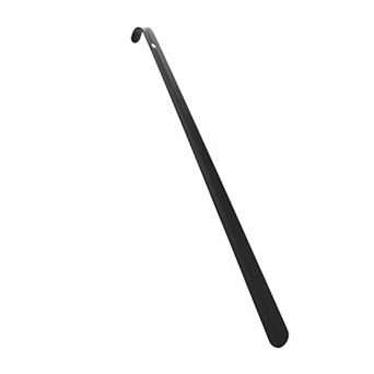 1 pc Curved Matte Finish Metal Shoe Horn With Hole For Hanging Use