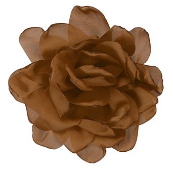 Satin Flower Brooch Pin, Large Peony Floral Lapel Pin for Women