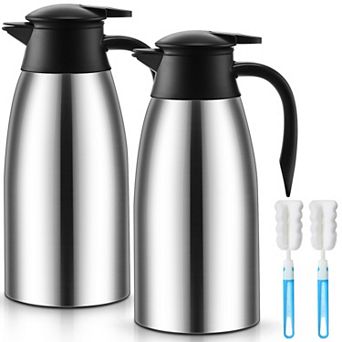 Thermal Coffee Carafe Stainless Steel Vacuum Pot Dispenser Brushes