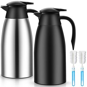 Thermal Coffee Carafe Stainless Steel Vacuum Pot Dispenser Brushes