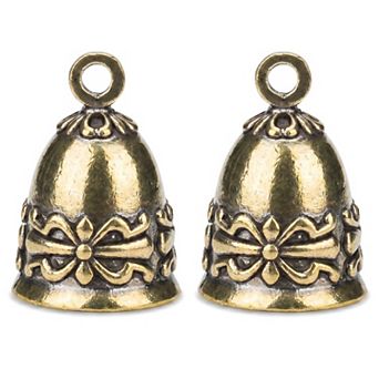 Brass Craft Bells 2 Pack Vintage Hanging Decorative Bells DIY Witch Wreath Supplies Front Door Chime