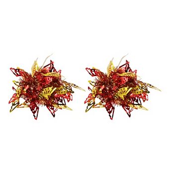 2 pc Wings Cheerleader Poms Poms Wrist Flower