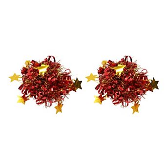 2 pc Star Cheerleader Poms Poms Wrist Flower