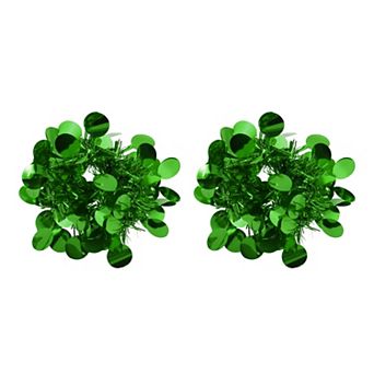 2 pc Round Cheerleader Poms Poms Wrist Flower