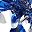 Blue Silver Tone