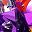 Purple Silver Tone
