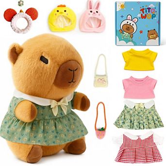 9 pc Capybara Plush Set Suitable for Kids Girls Cute and Soft Capybara Plush Stuffed Animal