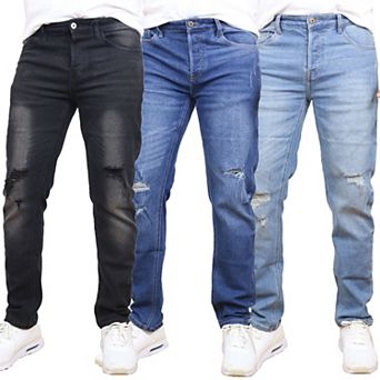Blue Ice Men's Stretch Ripped Jeans-3 Pack