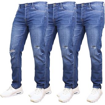 Blue Ice Men's Stretch Ripped Jeans-3 Pack