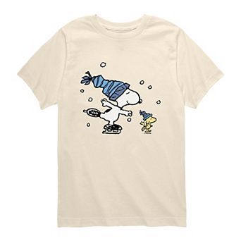 Toddler Boy Peanuts Snoopy & Woodstock Ice Skating Short Sleeve Graphic Tee