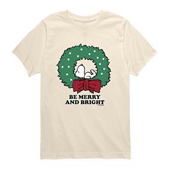 Toddler Boy Peanuts Snoopy "Be Merry & Bright" Short Sleeve Graphic Tee