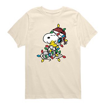 Toddler Boy Peanuts Snoopy & Woodstock Christmas Lights Short Sleeve Graphic Tee