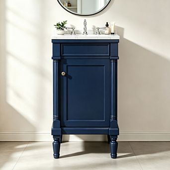 19'' Bathroom Vanity Cabinet with Single Ceramic Sink Assembly Required