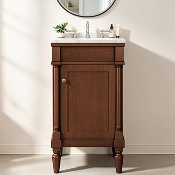 19'' Bathroom Vanity Cabinet with Single Ceramic Sink Assembly Required