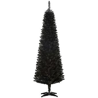 6 Foot Slim Pencil Artificial Christmas Tree with 390 Branch Tips and Detachable Stand