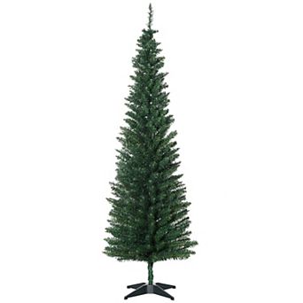 6 Foot Artificial Pencil Christmas Tree with 390 Shapeable Tips and Two Piece Snap Base