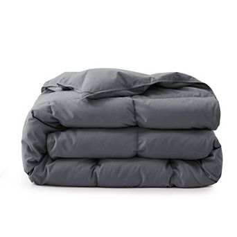 Unikome Lightweight Feather & Down Fiber Comforter, Soft Breathable Duvet Insert with Corner Loops