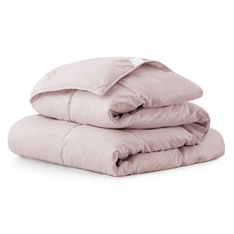 Unikome Lightweight Feather & Down Fiber Comforter, Soft Breathable Duvet Insert with Corner Loops