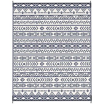 Reversible Waterproof Outdoor Patio Rug with Carry Bag for Deck and RV Travel