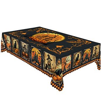Halloween Tablecloth, Washable Reusable Tablecloth Cover, Day of the Dead Decor, Party Decor