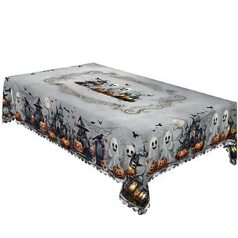 Halloween Tablecloth, Washable Reusable Tablecloth Cover, Day of the Dead Decor, Party Decor