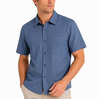 Men's Linen Short Sleeve Shirt Summer Business Casual shirts